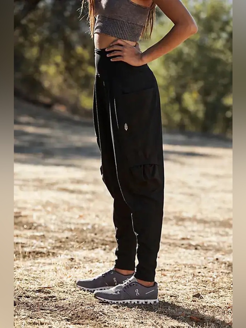 Free People Movement Take a Hike Harem Pant - Black - Medium